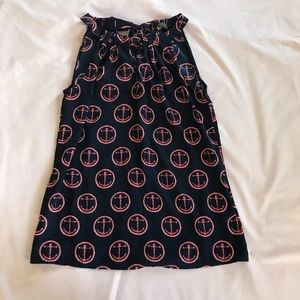 The Limited Outback Red anchor print keyhole top